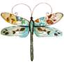 Eangee Dragonfly 14" Wide Blue and Pearl Metal Wall Decor