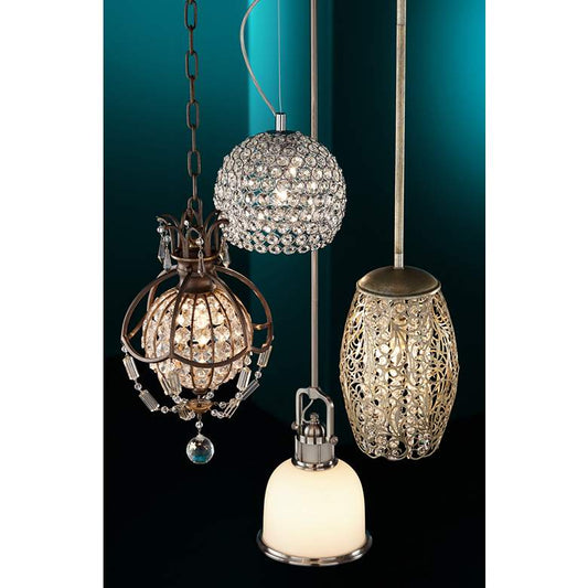 Maxim Arabesque 6 1/2" Wide Golden Silver Mini Pendant