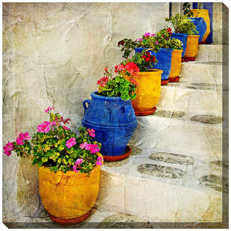 Bright Pots 24" Square Indoor-Outdoor Giclee Wall Art