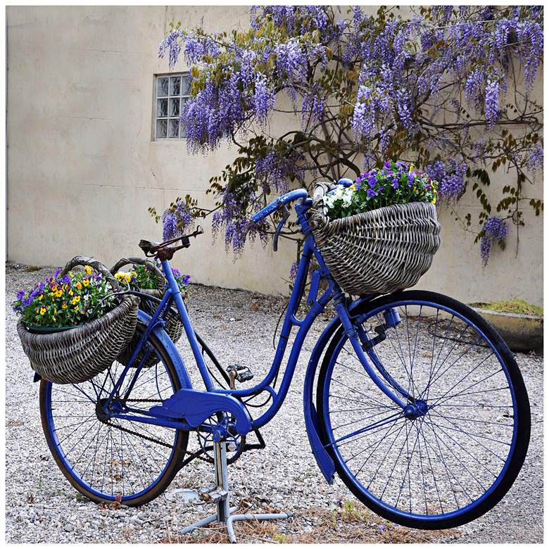 Blue Bike 24" Square All-Weather Indoor-Outdoor Wall Art