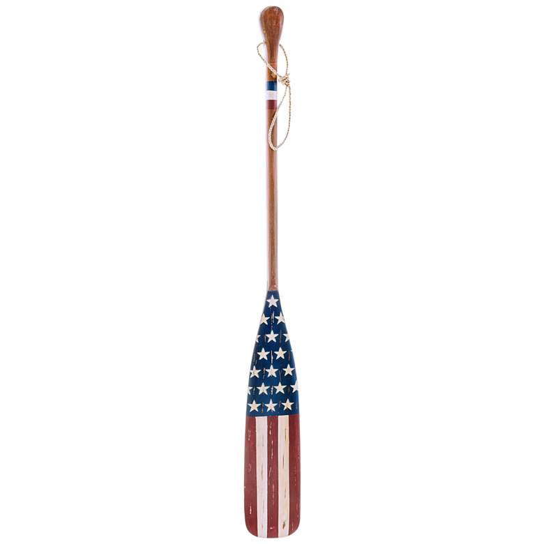 Eangee American Flag Oar 60" High Solid Wood Wall Decor