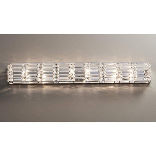 Possini Euro Vivienne 35" Wide Chrome and Crystal Bath Light