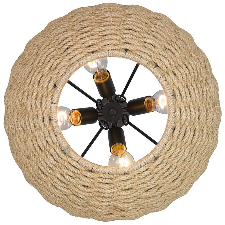 Hathaway 20 1/4" Wide Matte Black Basket Pendant Light