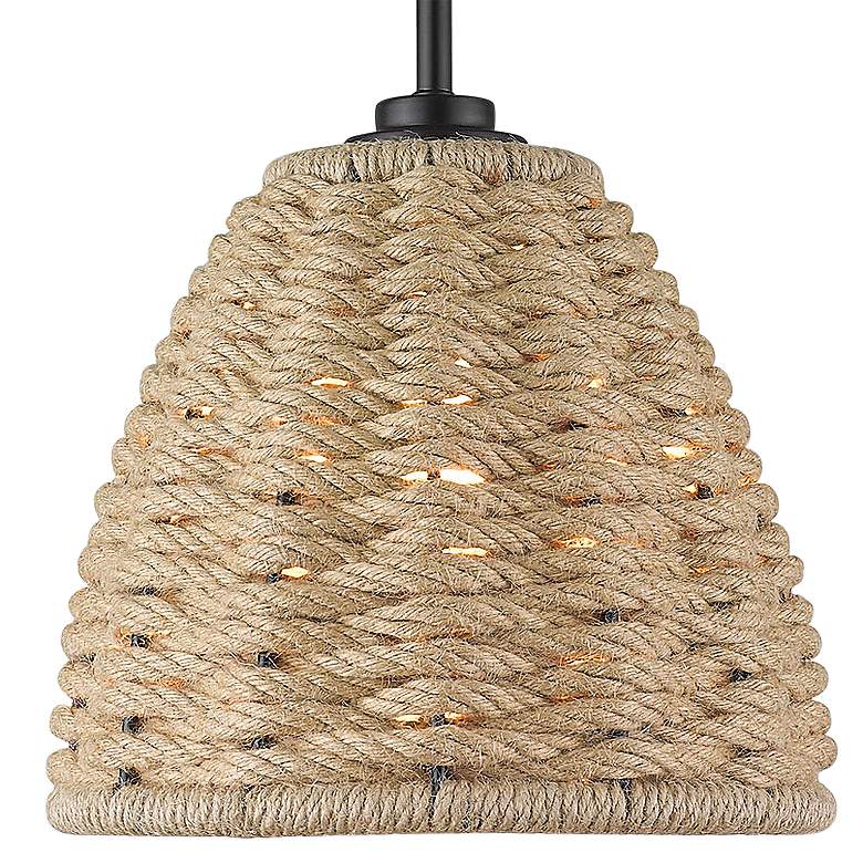 Hathaway 10 1/4" Wide Matte Black Basket Mini Pendant