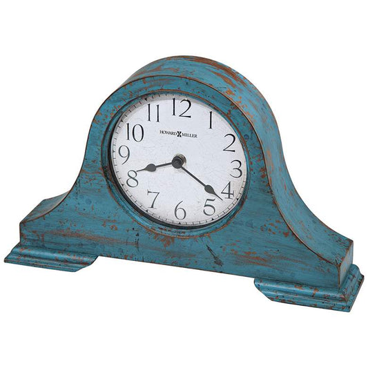 Tamson 13 3/4" Wide Weathered Teal Blue Mantel Clock