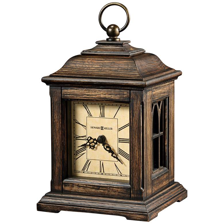 Howard Miller Talia 9 1/4" High Antique Oak Mantel Clock
