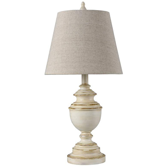 Marion Table Lamp - Distressed Cream - Distressed Cream - Light Beige