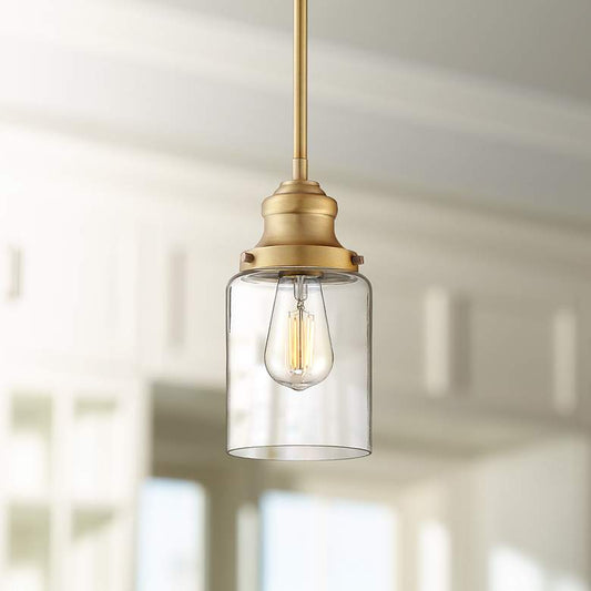 Possini Euro Millican 5" Wide Warm and Glass Mini Pendant Light