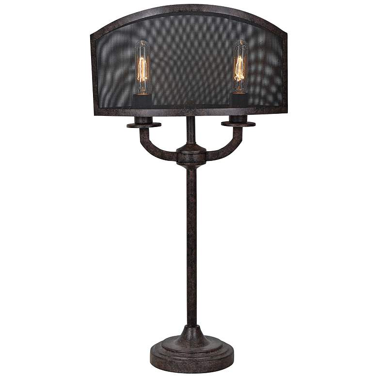 Crestview Collection Brooks Antique Brown 2-Light Table Lamp