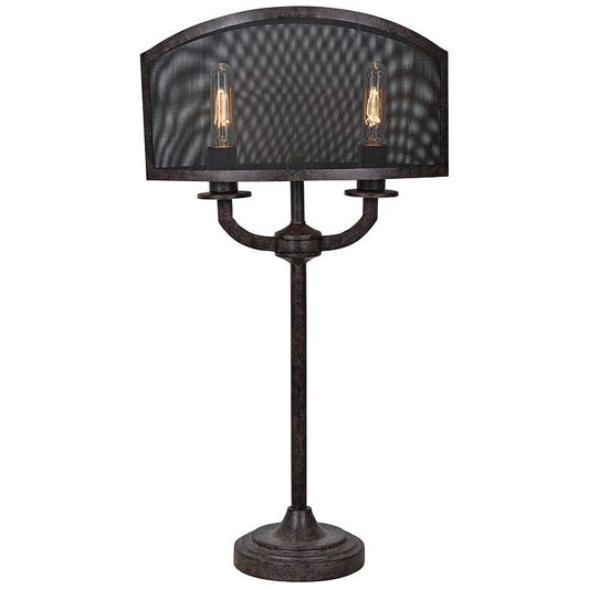 Crestview Collection Brooks Antique Brown 2-Light Table Lamp