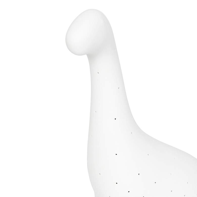 Simple Designs 11" High White Porcelain Dinosaur Accent Table Lamp
