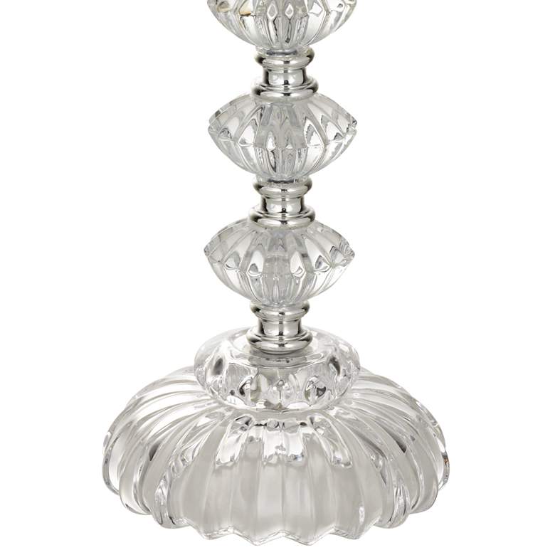 Bohemian Clear Stacked Glass Table Lamp Set of 2