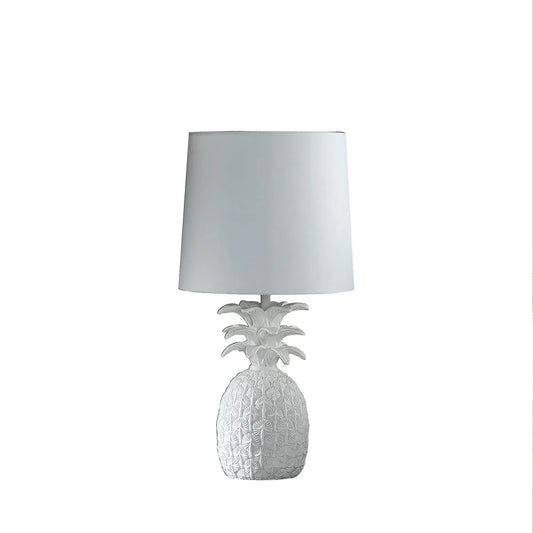 17 In. Coastal White HEAHEA Pineapple Table Lamp