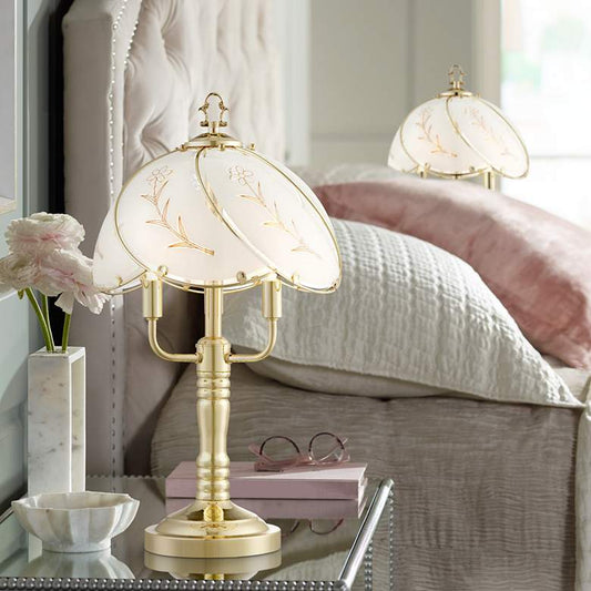 Flower 3-Light Touch On-Off Accent Table Lamps Set of 2