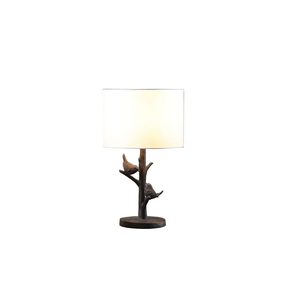 18 In. Sparrow Bird Bronze Polyresin Table Lamp