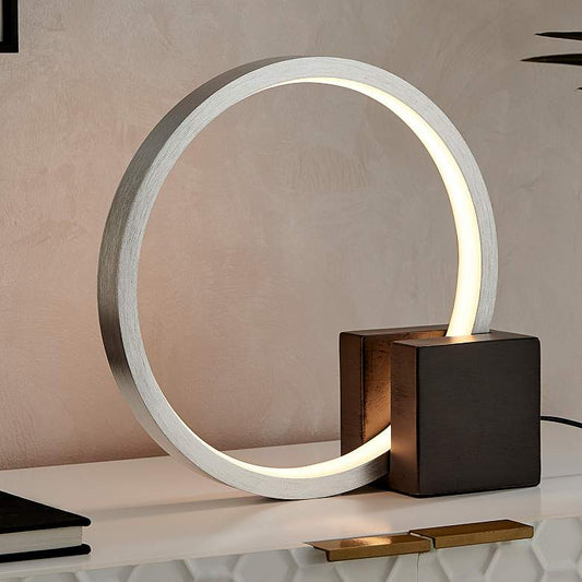 Fannie 12 1/4" High Aluminum Charcoal LED Accent Table Lamp