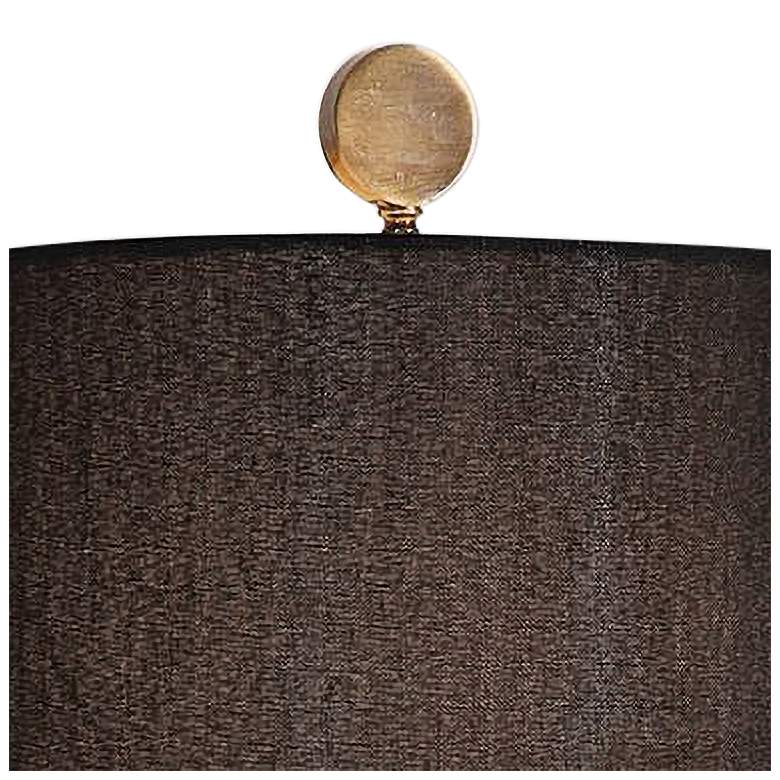 Volante Iron and Crystal Table Lamp with Black Shade