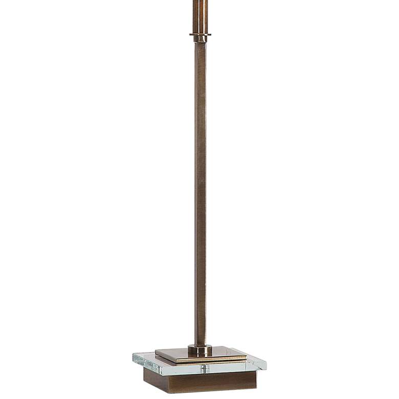 Volante Iron and Crystal Table Lamp with Black Shade