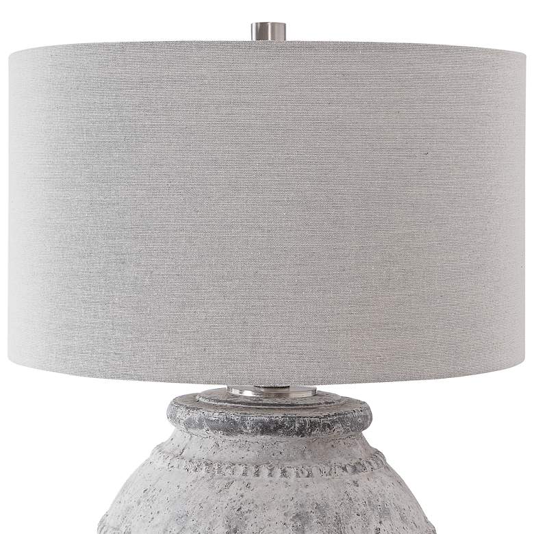 Montsant Distressed Stone Ivory Ceramic Table Lamp