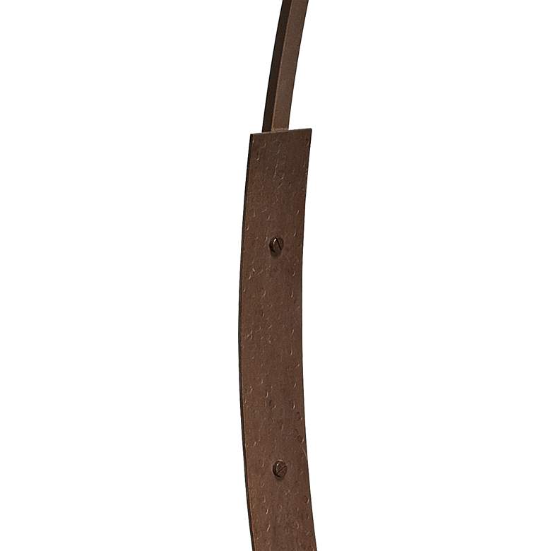 Oak River Dark Rust and Amber Mica Arc Floor Lamp
