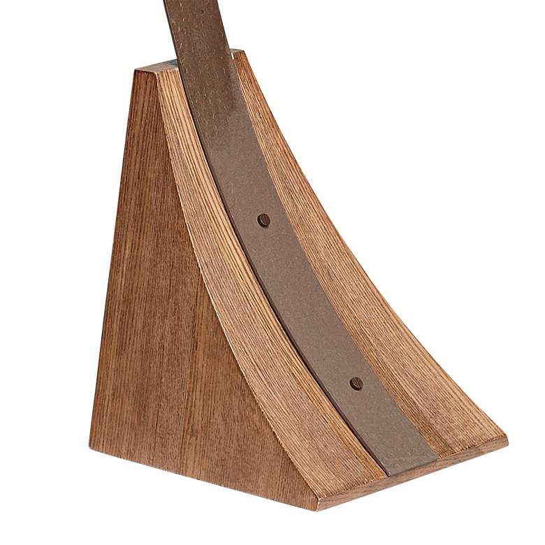 Oak River Dark Rust and Amber Mica Arc Floor Lamp