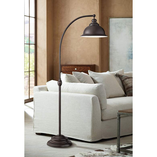 Wyatt II Dark Bronze Arc Floor Lamp