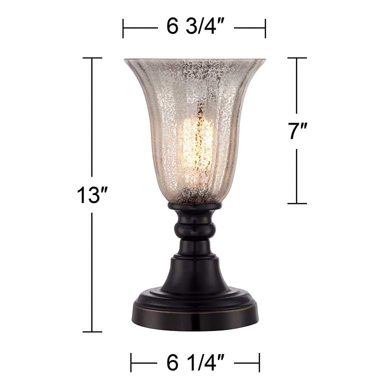Isaac Mercury Glass 13" High Accent Table Lamp