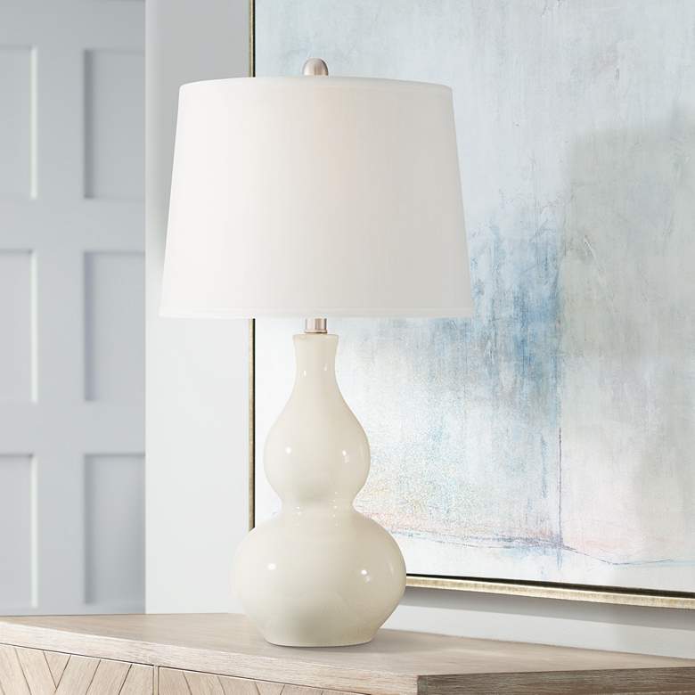 Fergie Cream Ceramic Table Lamp