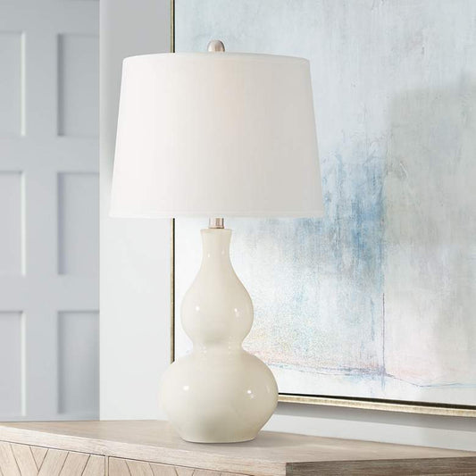 Fergie Cream Ceramic Table Lamp