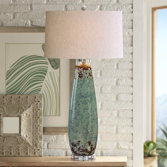 Rovasenda Pale Mint Green Ceramic Table Lamp