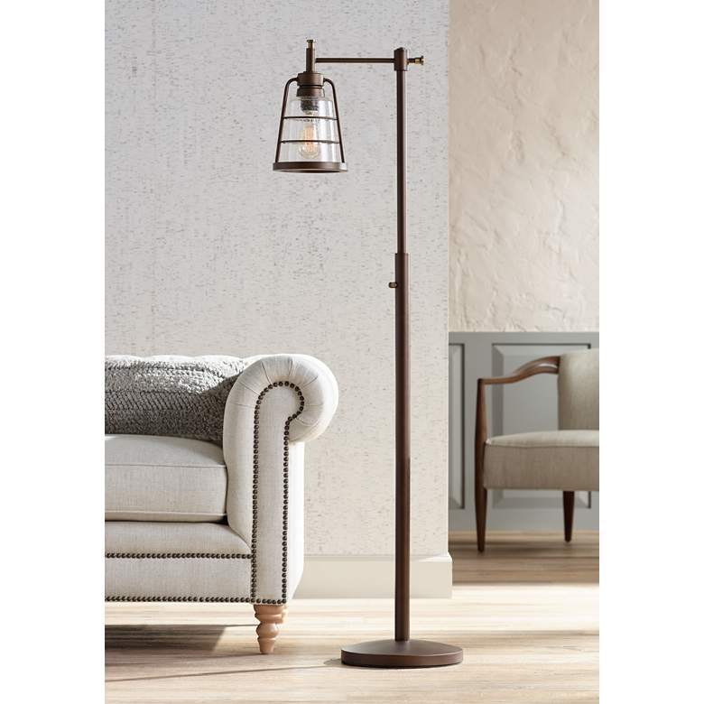 Averill Park Industrial Downbridge Bronze LED Floor Lamp