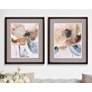 Watercolor Poppy 2-Piece 27" High Framed Wall Art Set