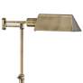 Jenson Aged Brass Adjustable Swing Arm Pharmacy Floor Lamp