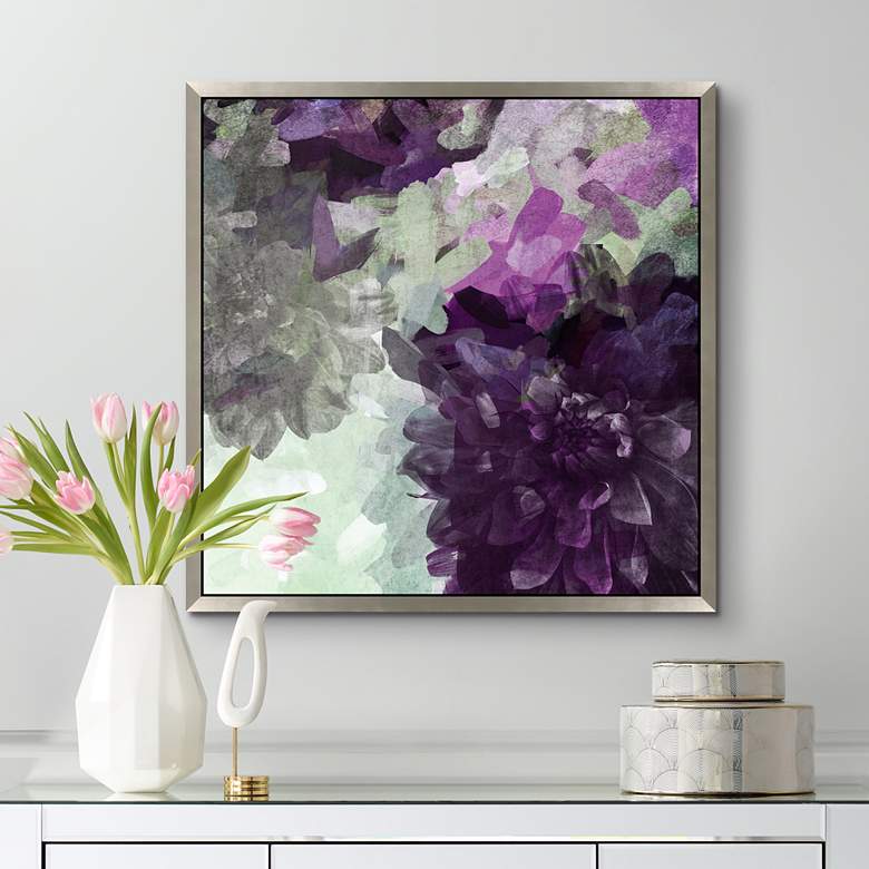 Purple Party You're Invited III 27" Square Wall Art Print
