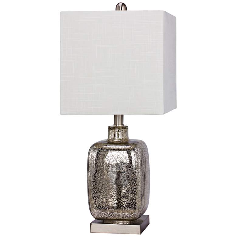 Amasa Brushed Steel Glass and Metal Table Lamp