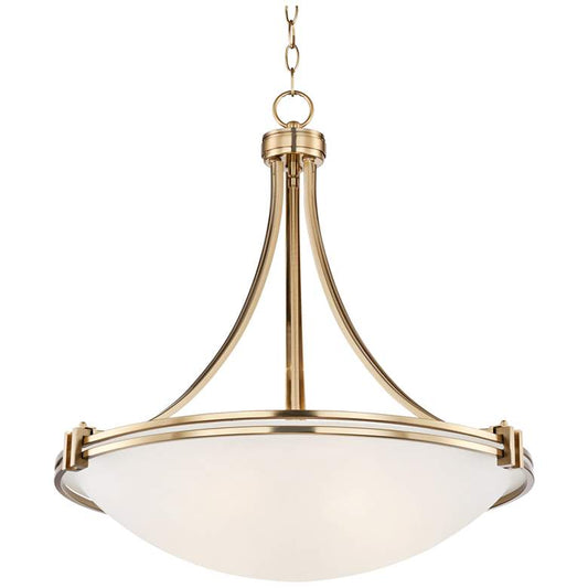 Possini Euro Deco 21 1/2" Wide Warm Brass 3-Light Pendant