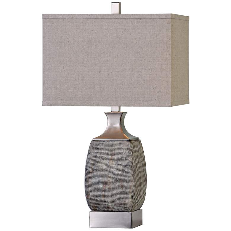 Caffaro Textured Rust Bronze Ceramic Table Lamp