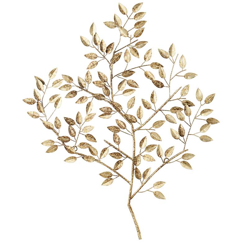 Dolma Gold Leaves 36" High Iron Wall Art