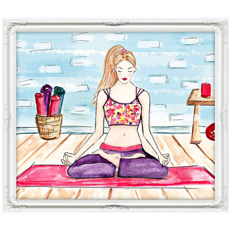 Yogaficionado 25"W Illustrated Feminine Framed Wall Art