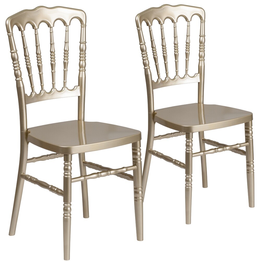 2 Pack Resin Stacking Napoleon Chair