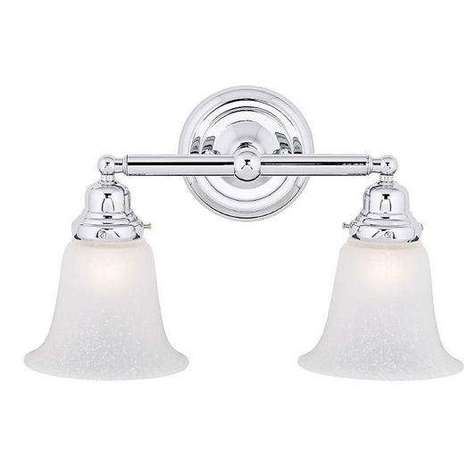 2 LIGHT TOWEL BAR CHROME