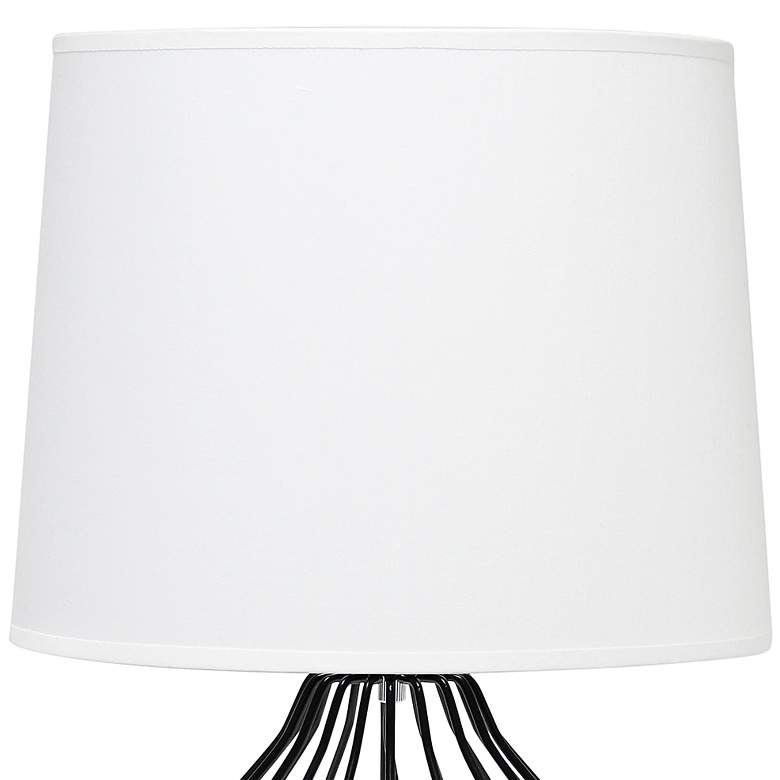 Simple Designs 19 3/4" High Black Metal Accent Table Lamp