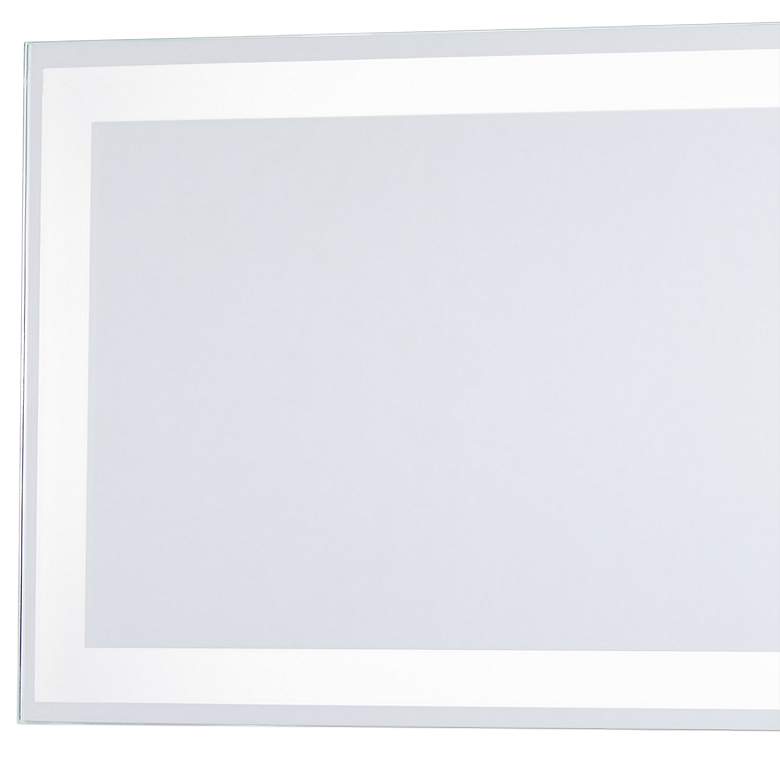 White 24" x 6 3/4" Rectangular LED Backlit Wall Mirror