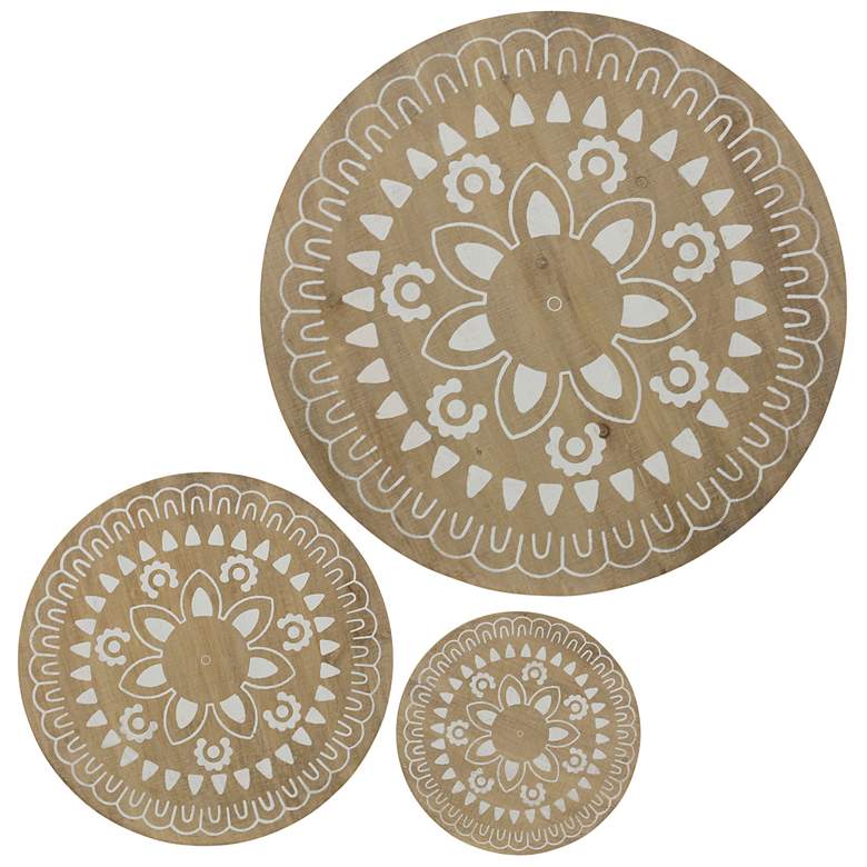 Round Wood Wall DÃ©cor - 3-Piece Set