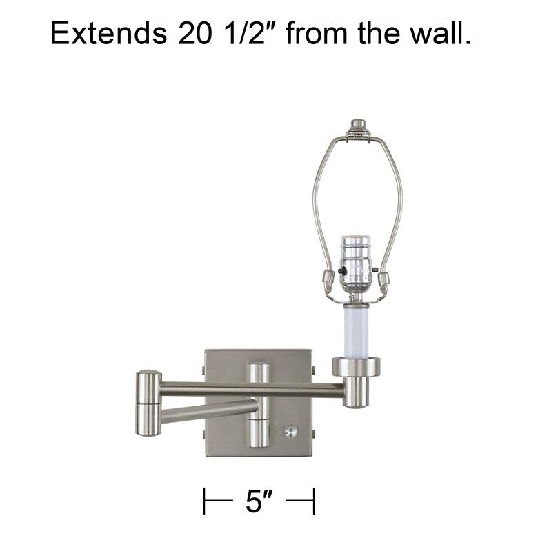 20 1/2" Brushed Nickel Plug-In Swing Arm Wall Lamp Base