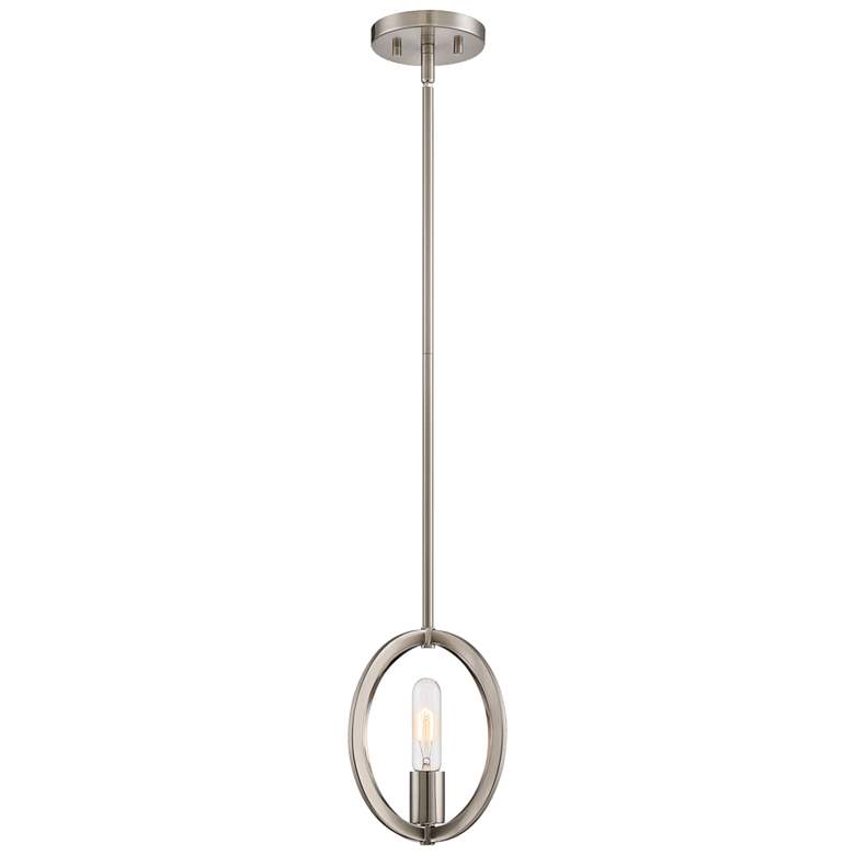 Quoizel Orion 9"W Brushed Nickel Orbital Round Mini Pendant