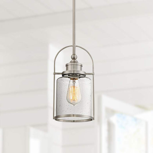 Quoizel Payson 6 1/2" Wide Brushed Nickel Mini Pendant