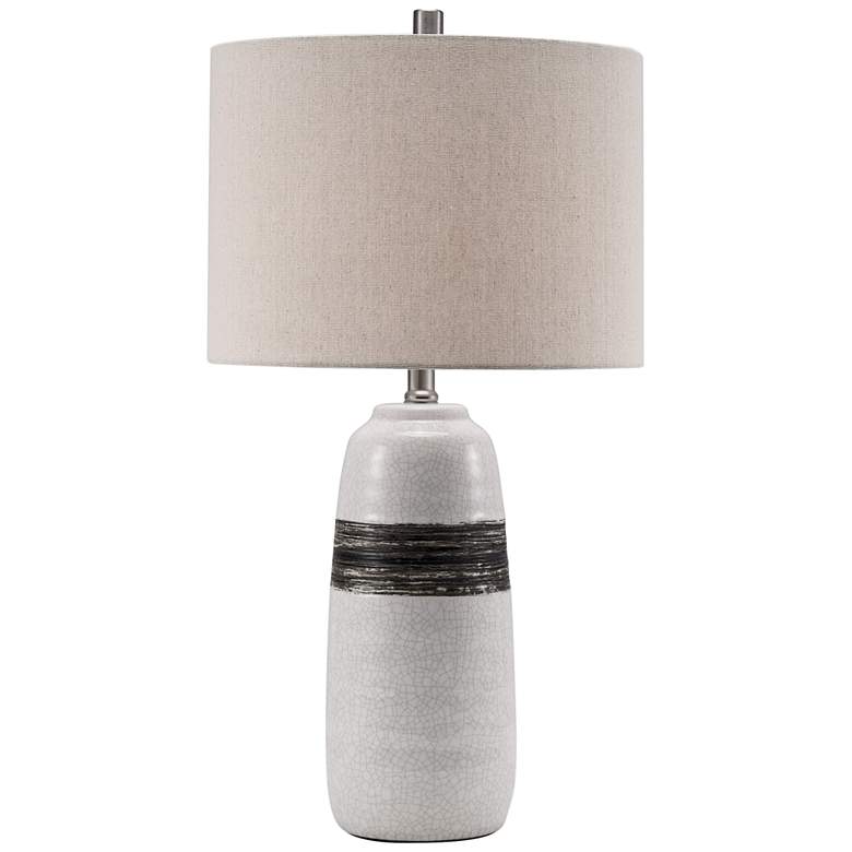 Lite Source Paiva Gray with Cracked Ceramic Table Lamp