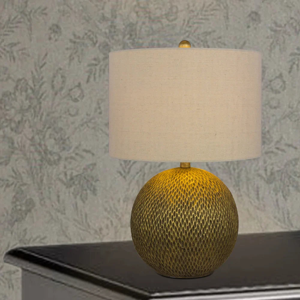 23.5 inch Resin Table Lamp in Gold Finish