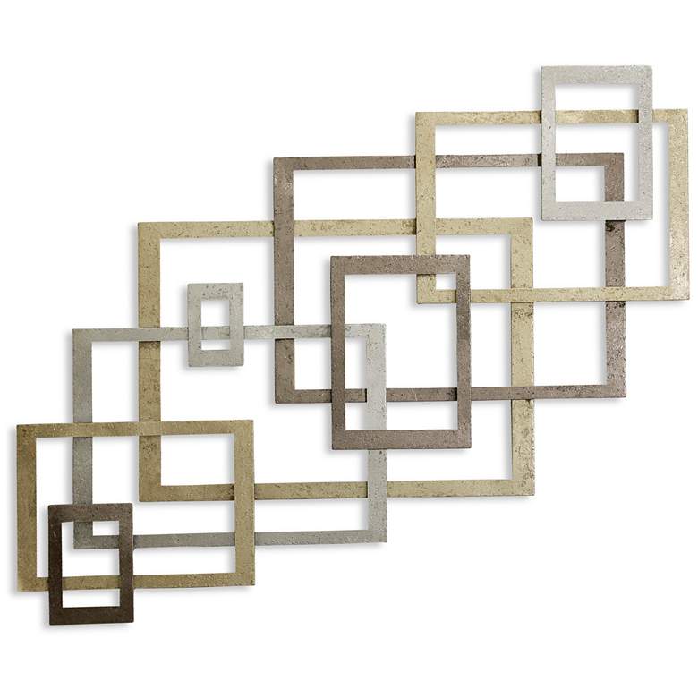 Square Metal Wall DÃ©cor - Gold